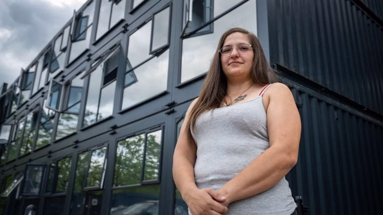 Woman Lives inside a Container